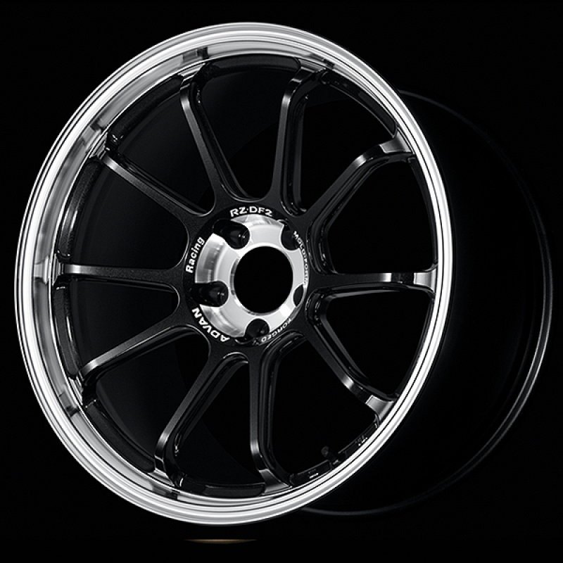 Advan RZ-DF2 19x9.0 / +25 Offset / 5-114.3 / 73mm Bore / Diamond Cut & Racing Titanium Black