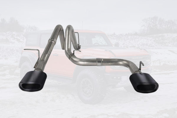 2022-23 Ford Bronco + Ford Raptor Dual Axle-Back Hi-Clearance Exhaust W/Dual Polished Tips