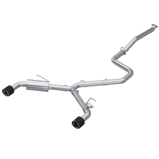 MBRP 22-23 Hyundai Elantra N 2.0L Turbo T304 5in OD CF Tips Dual Outlet 3in Cat Back Exhaust MBRP 22-23 Hyundai Elantra N 2.0L Turbo T304 5in OD CF Tips Dual Outlet 3in Cat Back Exhaust