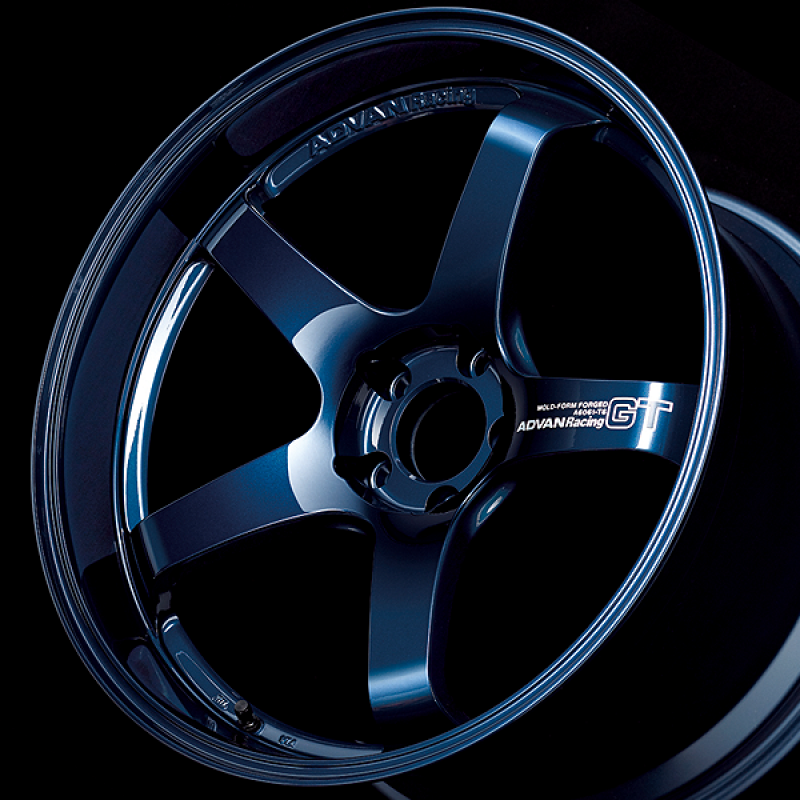 Advan GT Premium Version 20x9.0 / +47 ET / 5-120 / 70.1mm Bore / Racing Titanium Blue & Ring
