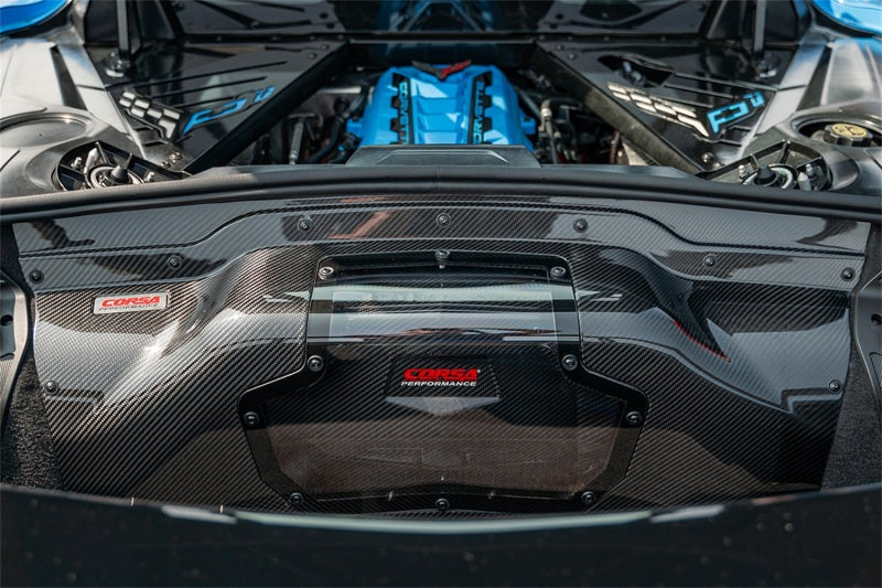 Corsa 2020+ Chevrolet Corvette C8/Z06 Carbon Fiber Air Intake Trunk Panel with Polycarbonate Window