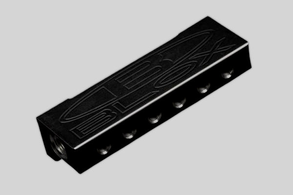 BLOX Racing Billet 6-Port Vacuum Manifold Kit - Black