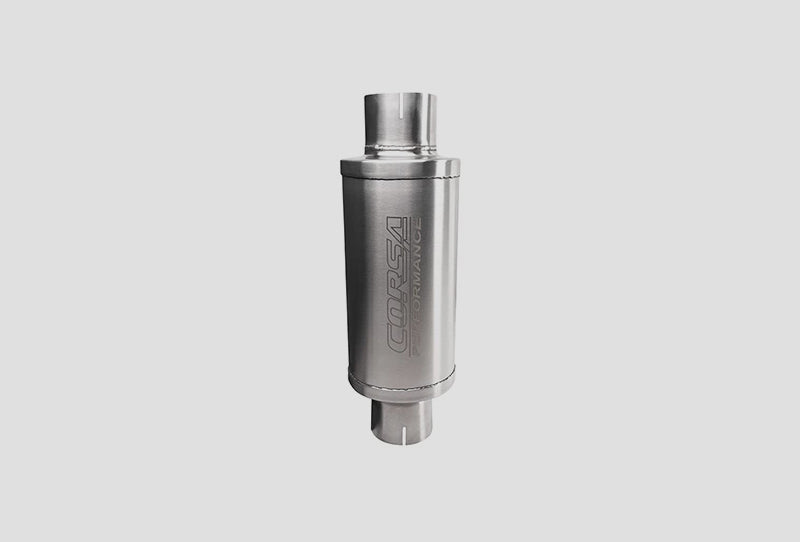 Corsa 304 Stainless Steel 3in I.D. Pro Series Packed Resonator (Slip Fit) (6-8DB) - Brushed