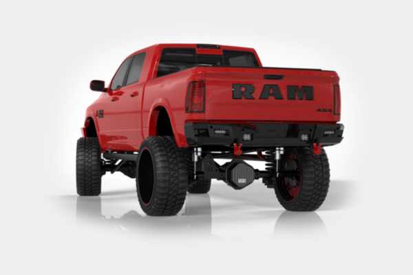 Road Armor 10-18 Dodge 2500 iD Rear Bumper w/Center Section/Shackle/End Pods/Hyve/Accents - Raw