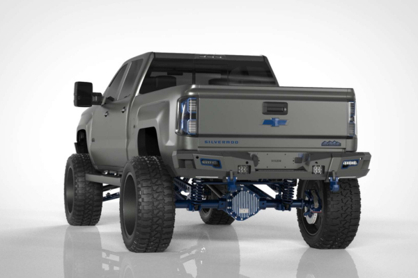 Road Armor 15-19 Chevy 2500 iD Rear Bumper w/Center Section/Shackle/End Pods/Hyve/Accents - Raw