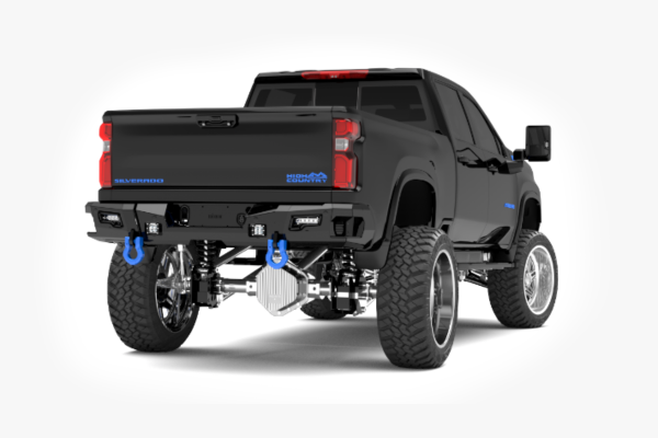 Road Armor 15-19 Chevy 2500 iD Rear Bumper w/Center Section/Shackle/End Pods/iD/Accents - Raw
