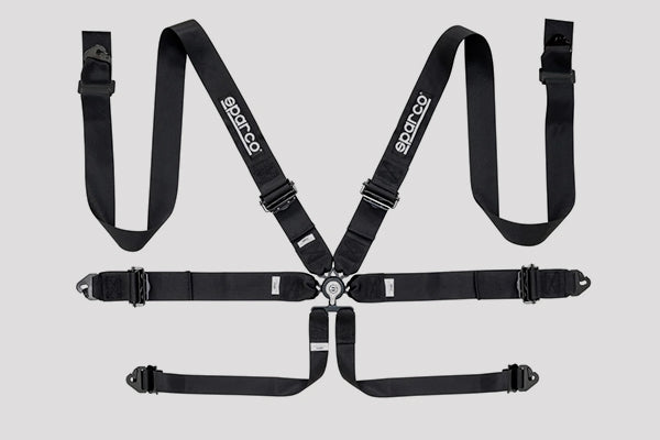 Sparco Belt H-3 Alu 6 Pt 3in. PD Blk