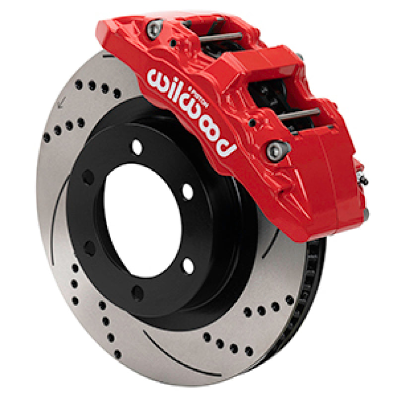 Wilwood 21-22 Ford Bronco Aerolite 6R Kit 6 x 5.50in Hub - 13.38in Drilled & Slotted Rotor - Red