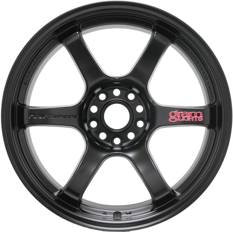 Gram Lights 57DR 17x9.0 +12 5-114.3 Semi Gloss Black Wheel