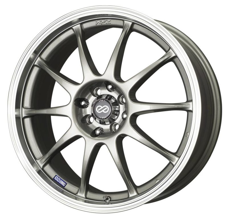 Enkei J10 18x7.5 5x100/114.3 38mm Offset 72.6mm Bore Dia Silver w/ Machined Lip Wheel