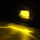 Alpharex 02-08 Dodge Ram 1500/03-09 Ram 2500/3500 DoubleTap Dual Color LED Proj Fog Lights - Wt/Ambr