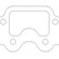 Cometic Chrysler LA V8 .064in ArmorCore Exhaust Manifold Gasket Set - With 4 BBL Carburetor