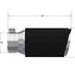 MBRP Universal Carbon Fiber Tip 6in OD/4in Inlet/12in L - Angle Cut Tip