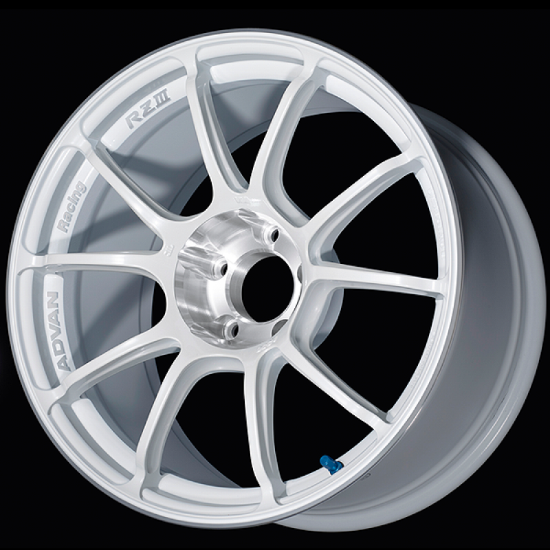 Advan RZIII 18x10.5 / +25 Offset / 5x114.3 BC / 73mm Bore / Racing White Metallic & Diamond Cut