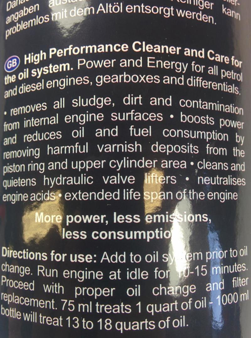 DDP Oil System Cleaner/Decarbonizer