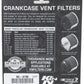 K&N Universal Chrome Filter 1 3/8 inch FLG / 2 1/2 inch Base / 2 inch Top / 2 1/4 inch Height