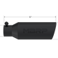 MBRP Universal Tip 4in O.D. Angled Rolled End 2.5in inlet 12in length Black