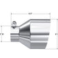 MBRP Universal T304 Stainless Steel Tip 2.5in ID / 5in OD Out / 6.5in Length Angle Cut Single Wall