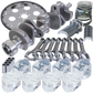 Eagle Chevy 350 1Pc 3.480in Crank 5.700in I-Beam Rods 4.040in Pistons 168 Tooth FP Balanced Assembly