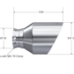 MBRP 15-23 Dodge Charger 5.7L/6.2L/6.4L T304 3in ID / 5in OD Out / 8in Length Angle Cut SS Tip