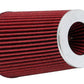 K&N Universal Air Filter Chrome Round Tapered Red -4in Flange ID x 1.125in Flange Length x 5.5in H