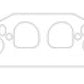 Cometic Chrysler R3 Block V8 .064in ArmorCore Exhaust Manifold Gasket Set - With W2 Heads