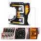 ANZO 20-22 Ford Super Duty (Halogen) Z-Series Full LED Proj Headlights SeqSig - Driver Side ONLY