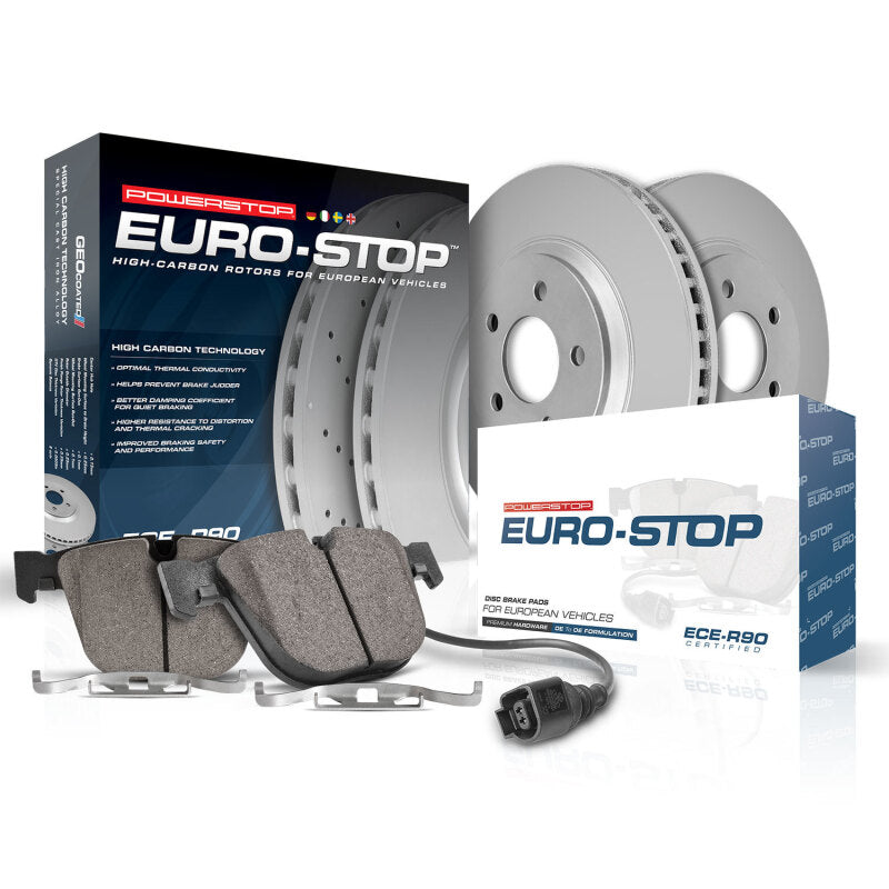 Power Stop 12-19 Fiat 500 Rear Euro-Stop Brake Kit
