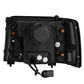 AlphaRex 92-96 Ford F-Series/Bronco LUXX-Series Proj Headlights Blk w/Actv Light SeqSig & SBDRL