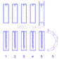 King Ford 302 Cid Coyote (Size +0.5mm) Main Bearing Set