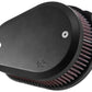 K&N 00-16 Harley Davidson Street Metal Intake System Flare Black