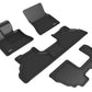 3D MAXpider 2007-2013 BMW X5 E70 Kagu 1st & 2nd & 3rd Row Floormats - Black