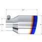 MBRP Burnt End Tip 2.5 ID 4 ID Out 6.5 length Single Wall Angle Cut 304 Stainless Steel