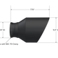 MBRP 15-23 Dodge Charger 5.7L/6.2L/6.4L T304 3in ID / 5in OD Out / 8in Length Angle Cut Black Tip