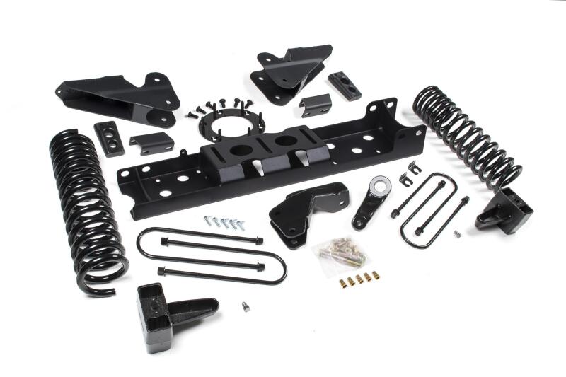 Zone Offroad 2019 Ram 3500 4.5in Radius Arm Brkt 2in Rr Block w/ Overload 8-Bolt T-Case Nitro Shocks