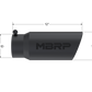 MBRP Universal Tip 5 O.D. Angled Rolled End 4 inlet 12 length - Black Finish