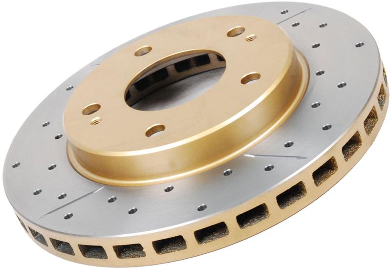 DBA 04-07 Infiniti QX56 Front Street Series Drilled & Slotted Rotor w/Gold Hat