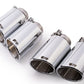 Remus Stainless Steel 102mm Angled/Angled Rolled Edge Chrome Tail Pipe Set (Quad Tips)