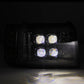 AlphaRex 92-96 Ford F-Series/Bronco NOVA-Series LED Proj Headlight Alpha-Bk w/Actv Light SS & SBDRL