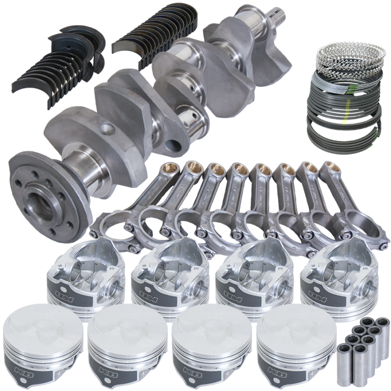Eagle Chevy 350 1Pc 3.480in Crank 6.000in I-Beam Rod -7cc Flat Top 4.040in Pistons Rotating Assembly