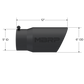 MBRP Universal Tip 6in O.D. Angled Rolled End 5 inlet 12 length - Black Finish