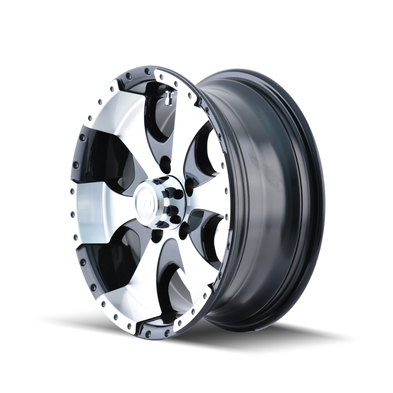 ION Type 136 15x6 / 6x139.7 BP / 0mm Offset / 108mm Hub Black/Machined Wheel