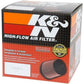 K&N Universal Chrome Filter-Oval Tapered 4in Flg ID x 5.375in Base O/S W x 3.313in Top O/S W