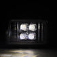 AlphaRex 92-96 Ford F-Series/Bronco NOVA-Series LED Proj Headlight Bk w/Actv Light SeqSig & SBDRL