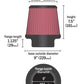 K&N Universal Round Tapered Filter 6in Flange ID x 9in Base OD x 6.625in Top OD x 7.5in Height