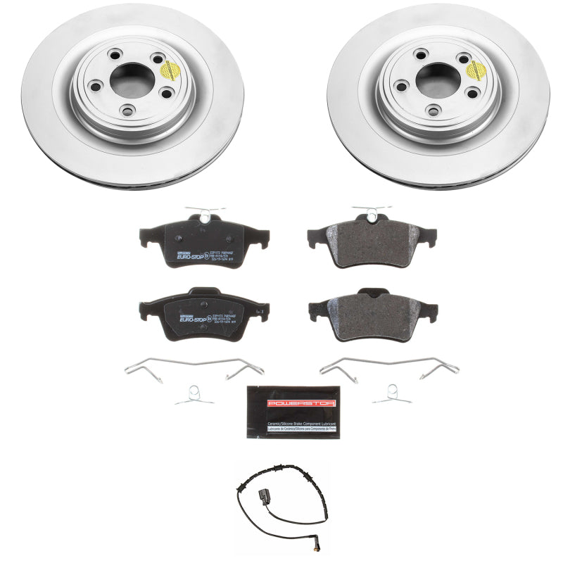 Power Stop 10-15 Jaguar XF Rear Euro-Stop Brake Kit