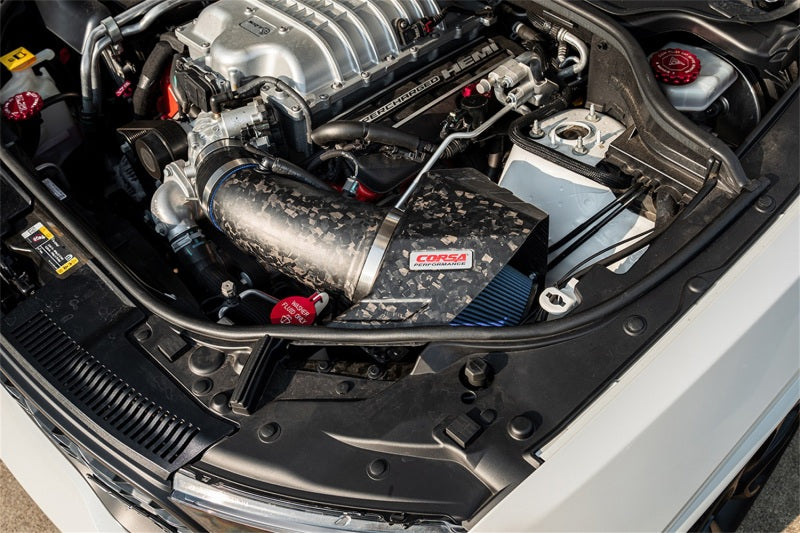 Corsa 20-23 Dodge Durango SRT Hellcat Forged Carbon Fiber Air Intake w/ MaxFlow Oiled - Black