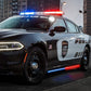 Putco 11-23 Dodge Charger Police Pursuit Blade Rocker Sideliners - Blue & White w/ White Override
