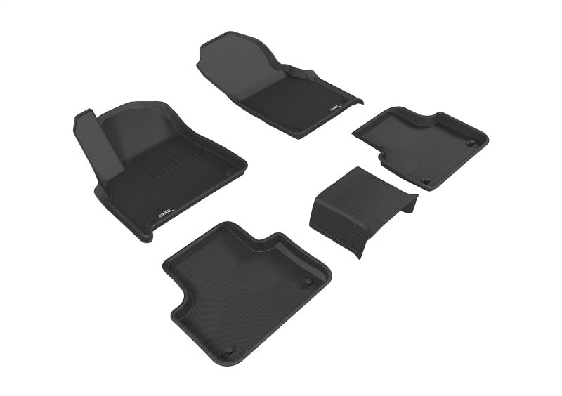 3D MAXpider 2017-2020 Audi Q7/Q8 Kagu 1st & 2nd Row Floormats - Black