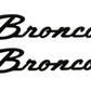 Ford Racing 21-24 Bronco Classic Script Fender Badge Kit - Gloss Black